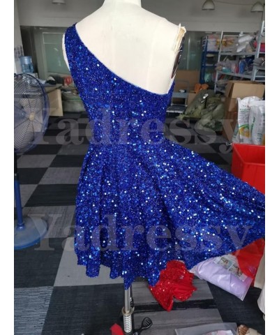 Women's One Shoulder Sequin Homecoming Dresse for Teens A line Short Prom Cocktail Dress for Junior YE825 Aqua $12.99 Dresses