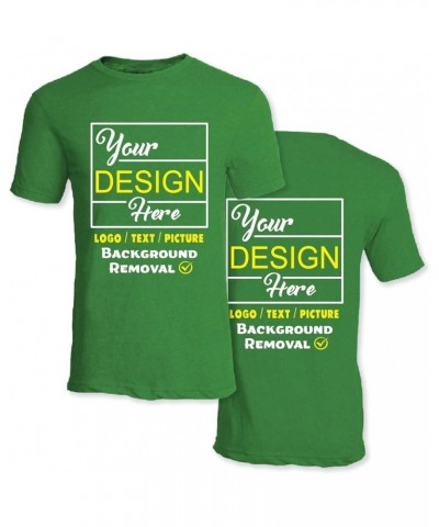 Personalized Image Text Logo | Design your Own Customized Shirts | Digital Printing | Custom T-Shirt Green $7.64 Hats & Caps