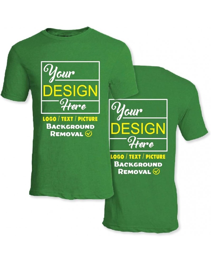 Personalized Image Text Logo | Design your Own Customized Shirts | Digital Printing | Custom T-Shirt Green $7.64 Hats & Caps