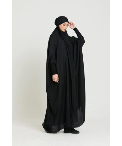 Women Muslim Dress Ramadan One Piece Prayer Garment Hijab Abaya Dubai Islam Robe African Turkey Caftan Black $18.02 Swimsuits