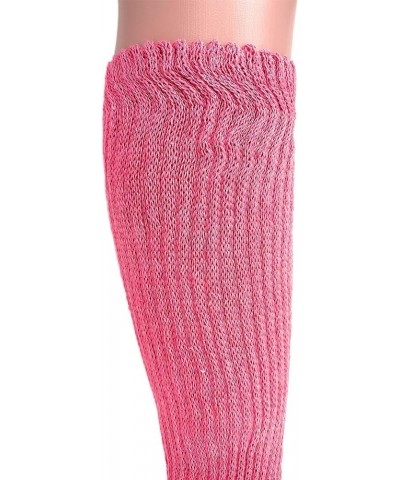 Cotton Lightweight Slouch Socks for Women Extra Thin Socks Size 9 to 11 Hot Pink - 1 Pair $5.95 Activewear