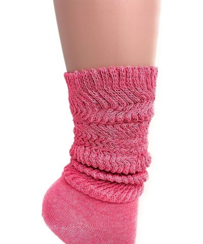 Cotton Lightweight Slouch Socks for Women Extra Thin Socks Size 9 to 11 Hot Pink - 1 Pair $5.95 Activewear