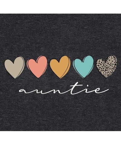 Auntie T Shirt Women Cute Love Heart Print Bless Aunt Tops Tees Casual Short Sleeve Vacation Shirts Tops Darkgrey1 $10.34 T-S...