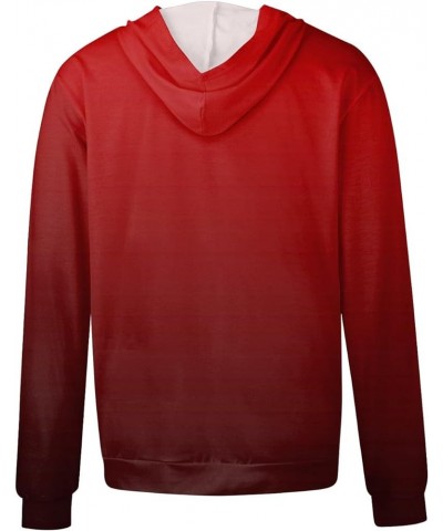 Womens Hoodies Zip Up Long Sleeve Jackets Drawstring Oversized Y2k Clothes Lightweight Sweatshirts with Pockets 2-red $10.78 ...