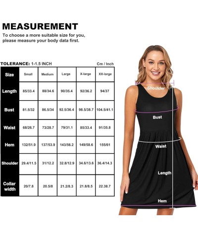 Women's Summer Sleeveless Casual Dresses Swing Cover Up Sundress with Pockets Multi 30 $12.76 Dresses