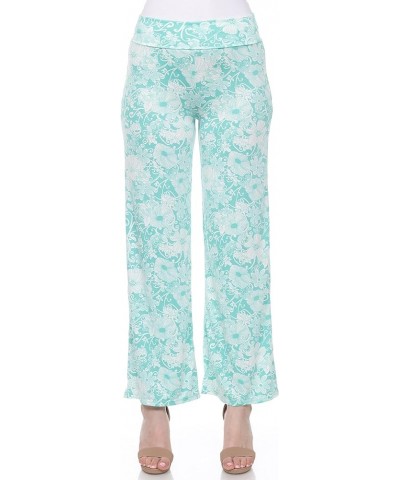 Women's Floral Paisley Palazzo Pants Mint $12.85 Pants