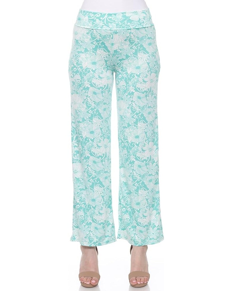 Women's Floral Paisley Palazzo Pants Mint $12.85 Pants