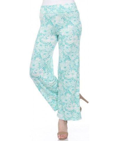 Women's Floral Paisley Palazzo Pants Mint $12.85 Pants