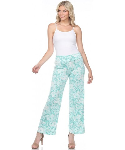 Women's Floral Paisley Palazzo Pants Mint $12.85 Pants