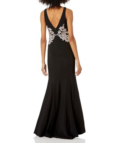 Women's Long Ity Dress with Embroidery Black $76.74 Dresses