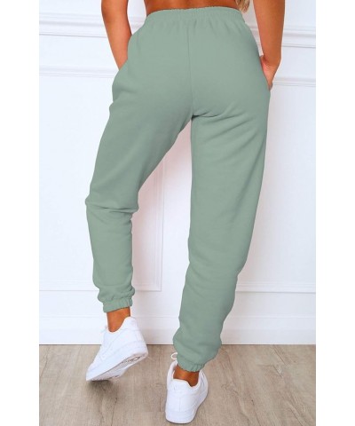 Womens Winter High Waisted Sweatpants Drawstring Jogger Sweat Pants Cinch Bottom Workout Trousers Basil $14.10 Activewear