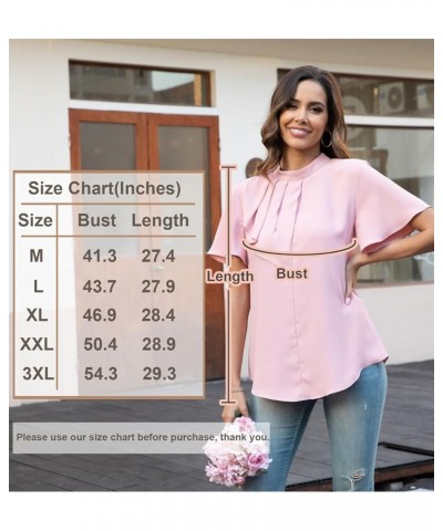 Womens Summer Tops Dressy Casual T-Shirts Chiffon Loose fit Tunic Blouses Light Blue $13.92 Tops