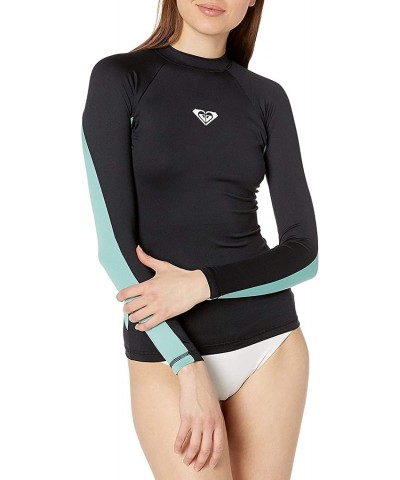 Women's Standard Xy Long Sleeve UPF 50 Rashguard, True Black Exc 22, L $18.92 Swimsuits