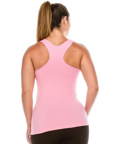 Plus Size The Excellent Racerback Tank Top, UV Protective Fabric UPF 50+ (Made with Love in The USA) Pink $11.40 Tanks