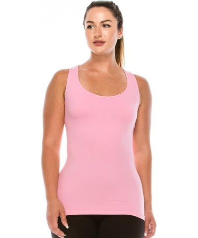 Plus Size The Excellent Racerback Tank Top, UV Protective Fabric UPF 50+ (Made with Love in The USA) Pink $11.40 Tanks