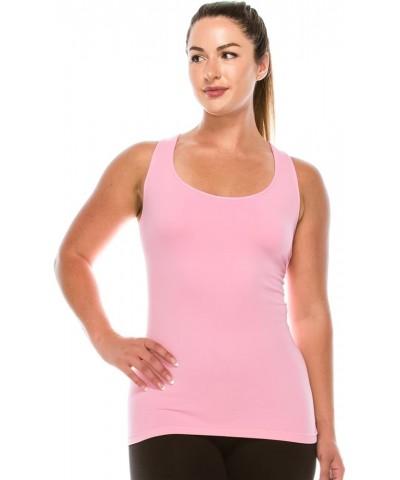 Plus Size The Excellent Racerback Tank Top, UV Protective Fabric UPF 50+ (Made with Love in The USA) Pink $11.40 Tanks