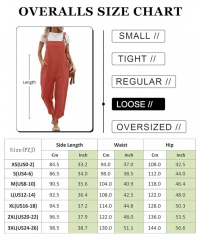 Women Cotton Overalls Casual Loose Adjustable Straps Bib Pants Tulip Wide Leg Jumpsuits with Pockets PZJ Gray $20.39 Overalls