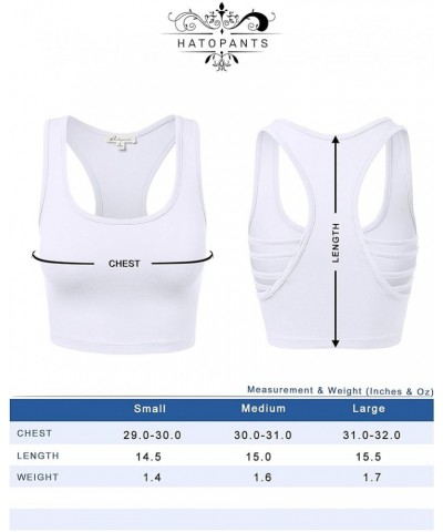 Women's Exercise Sports Fitness Slim Racerback Caging Shirts Tank Tops 964-white-017 $8.99 Activewear