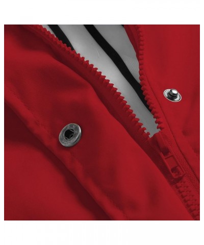 Rain Jacket Women,Lightweight Long Sleeve Raincoat Outdoor Hooded Waterproof Jacket Windbreaker Zip Up Trench B-red $11.57 Ja...