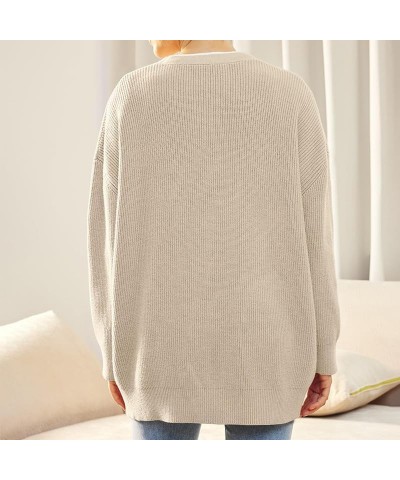 2023 New Cashmere Cocoon Cardigan,Open Front Oversized Button Lightweight Sweaters Fall Cardigans Knit (Navy Blue,XXL) Large ...