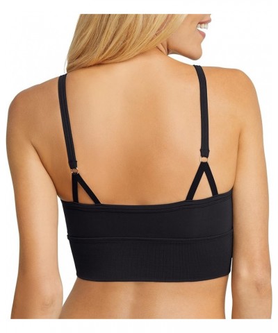 Women's M Seamless Crop Tank Wireless Bralette, Long-Line Cropped Pullover Bra Black $21.45 Lingerie