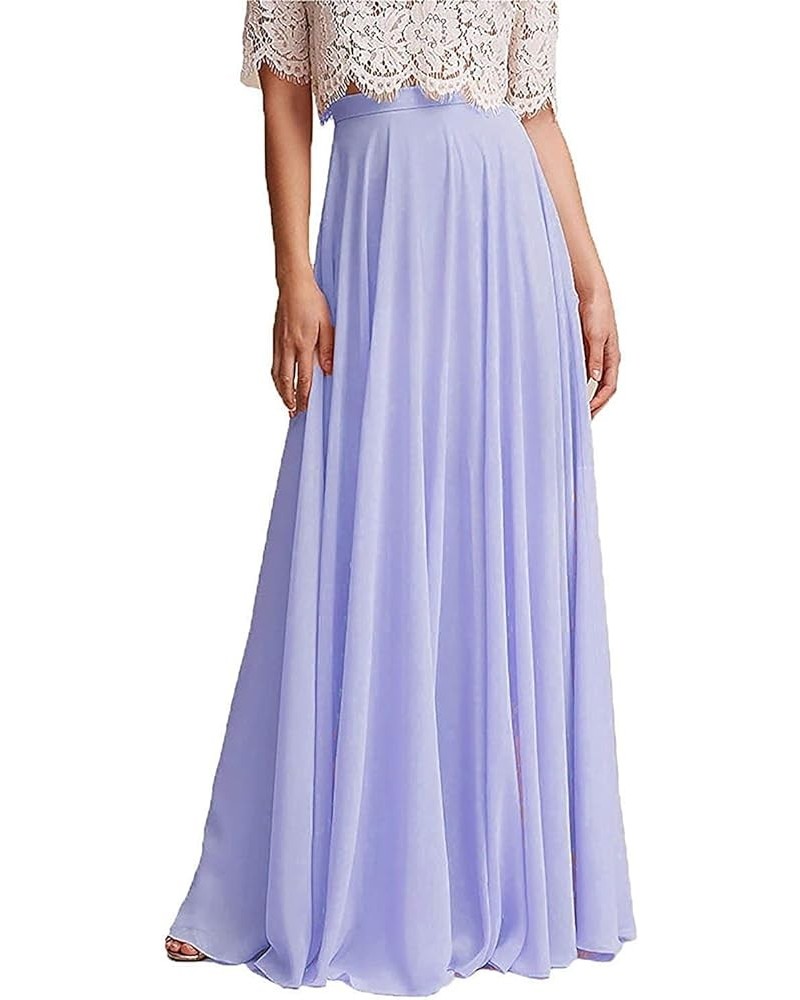 Full/Ankle Length Wedding Long Bridesmaid Chiffon Skirt for Women Lavender $14.85 Skirts