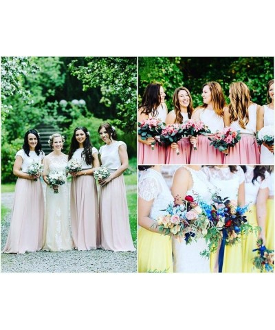 Full/Ankle Length Wedding Long Bridesmaid Chiffon Skirt for Women Lavender $14.85 Skirts