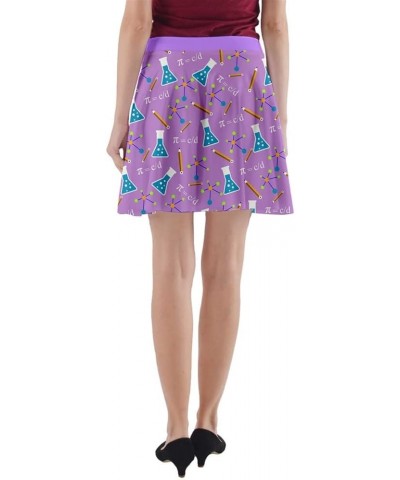 Womens A-line Pocket Skirt Mathematics Formula Chemistry School Mrs Frizzle Space Swing Skater Skirt Violet $14.40 Skirts