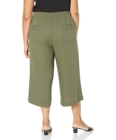 Womens Plus Size Wide Leg Crop Pants, Khaki, 16 Plus $14.93 Pants