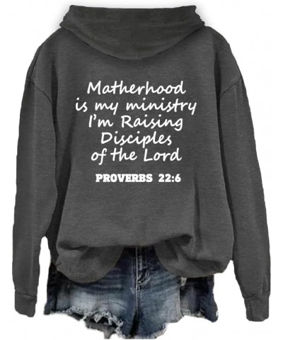 Motherhood Is My Ministry Hooded Sweatshirt Women Boy Mom Mum Bruh Mommy Shirt Bible Quote Gifts Shirts Grey $15.63 Hoodies &...