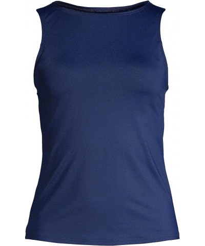 Women's Modest High Neck Tankini Top Swimsuit Deep Sea Navy $16.56 Swimsuits