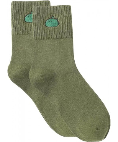 Compression Socks for Women, Ladies Knit Mid-length Tube Socks, Cute Funny Little Dinosaur Crew Ankle Socks Green $4.12 Socks