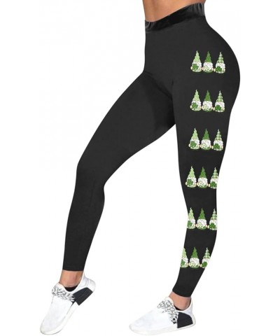 2024 St Patricks Day Print Workout Leggings for Women Girls Yoga Pants Slim Tummy Control Plus Size Compression Tights Pants ...