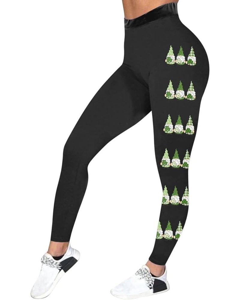 2024 St Patricks Day Print Workout Leggings for Women Girls Yoga Pants Slim Tummy Control Plus Size Compression Tights Pants ...