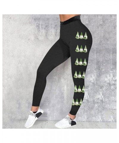 2024 St Patricks Day Print Workout Leggings for Women Girls Yoga Pants Slim Tummy Control Plus Size Compression Tights Pants ...