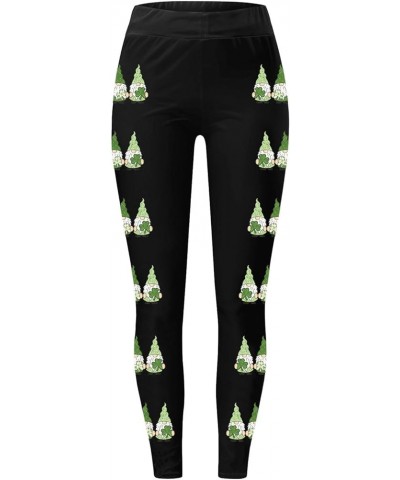 2024 St Patricks Day Print Workout Leggings for Women Girls Yoga Pants Slim Tummy Control Plus Size Compression Tights Pants ...