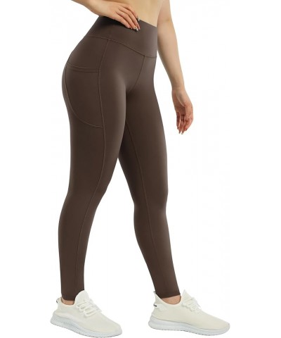 Softness Stretchy Workout Leggings 25" / 28" - High Waisted Yoga Pants for Women with Pockets 25 inches Tiramisu $11.00 Others