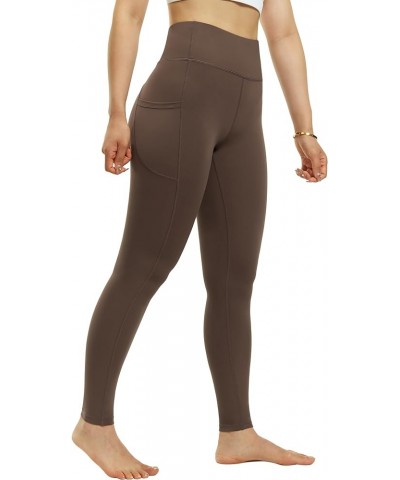 Softness Stretchy Workout Leggings 25" / 28" - High Waisted Yoga Pants for Women with Pockets 25 inches Tiramisu $11.00 Others