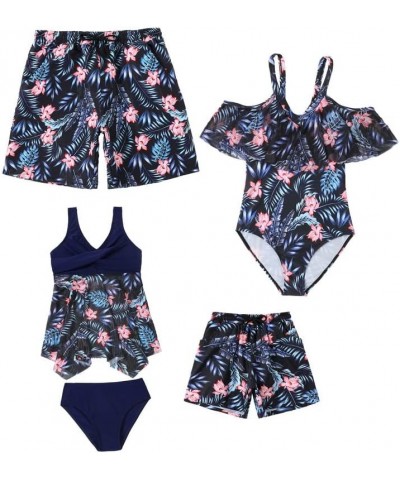 Family Matching Swimsuit Sets Plus Size High Waisted Two Piece Bikini Sets for Women Matching Swimwear for Boys Girls Men Mat...