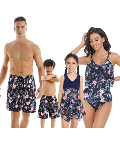 Family Matching Swimsuit Sets Plus Size High Waisted Two Piece Bikini Sets for Women Matching Swimwear for Boys Girls Men Mat...