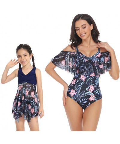 Family Matching Swimsuit Sets Plus Size High Waisted Two Piece Bikini Sets for Women Matching Swimwear for Boys Girls Men Mat...