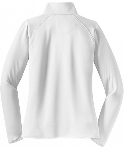 Ladies Moisture Wicking 1/2-Zip Stretch Pullover Sweatshirts in XS-4XL White $20.21 Activewear