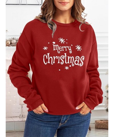 Women Cute Merry Christmas Xmas Hat Graphic Raglan Shirt Long Sleeve Shirts Sweatshirt Tops D-red $10.61 Hoodies & Sweatshirts