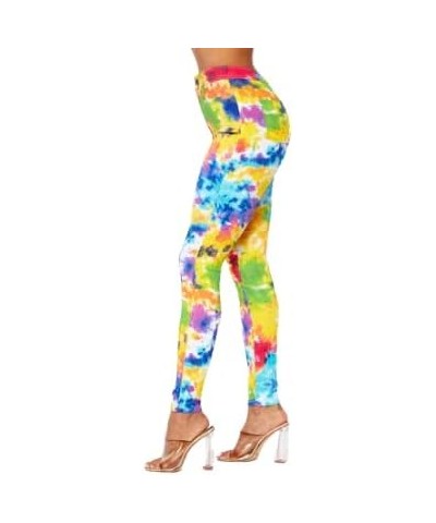 Plus Size Super High Waisted Stretchy Skinny Jeans in Mocha Tie Dye Yellow/ Green $16.72 Jeans