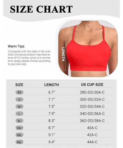 Spaghetti Strap Padded Sports Bras for Women - Y Back Yoga Workout Tops (3 Pack) 3darkred $16.10 Lingerie