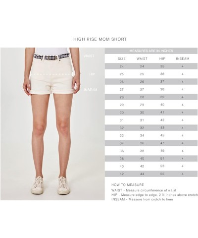 Women's Lia High-Rise Denim Short Ivory $11.58 Shorts