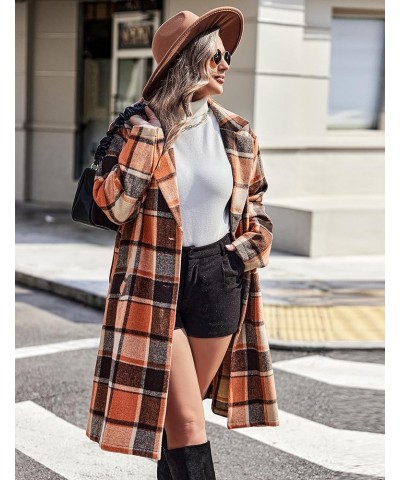 Womens Plus Size Flannel Plaid Shacket Jacket Button Down Long Sleeve Lounge Boyfriend Shirt Long Tartan Coat Ydl6 $13.25 Blo...