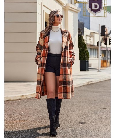 Womens Plus Size Flannel Plaid Shacket Jacket Button Down Long Sleeve Lounge Boyfriend Shirt Long Tartan Coat Ydl6 $13.25 Blo...