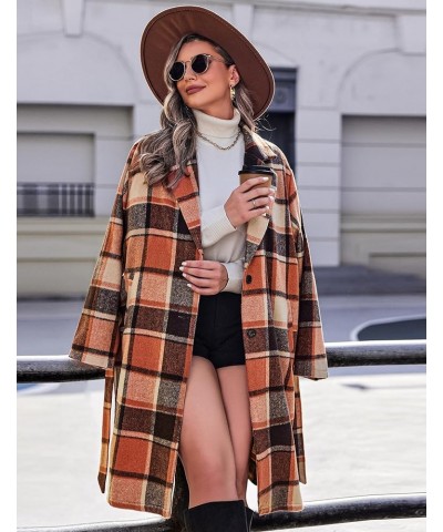 Womens Plus Size Flannel Plaid Shacket Jacket Button Down Long Sleeve Lounge Boyfriend Shirt Long Tartan Coat Ydl6 $13.25 Blo...