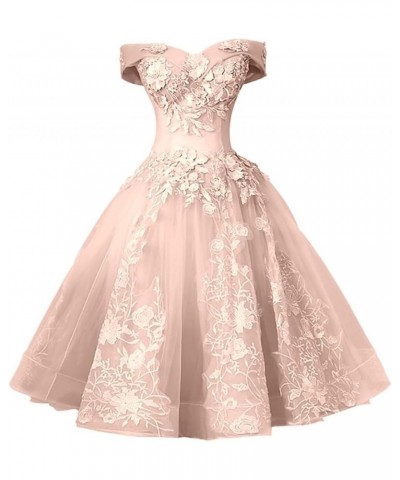 Tulle Lace Appliques Homecoming Dresses for Teens Sweet 15 16 Dress Short Prom Dress Cocktail Dress for Women Blush $27.91 Dr...